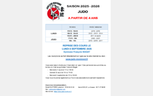 Reprise des cours le 8 septembre 